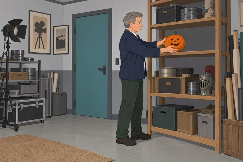 Quiz de imágenes muestra una calabaza de utilería.