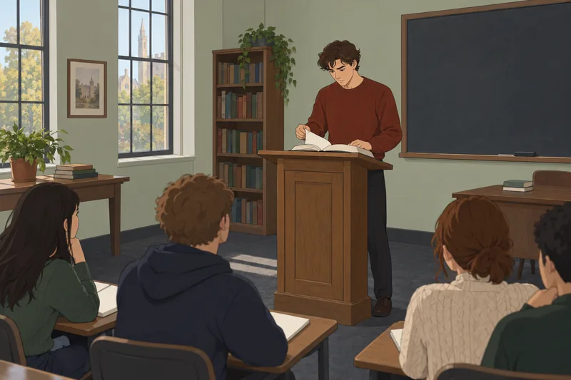 Hamlet Act 3 review in a classroom.