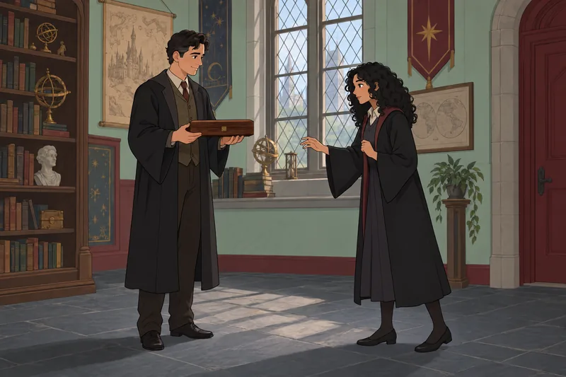 Harry Potter Blood appears in class.
