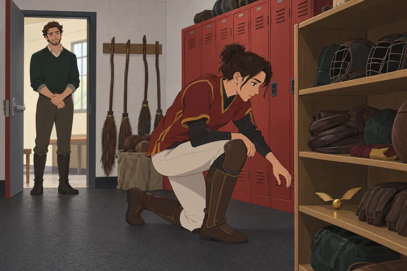 Harry Potter Quidditch highlights a watchful Keeper.