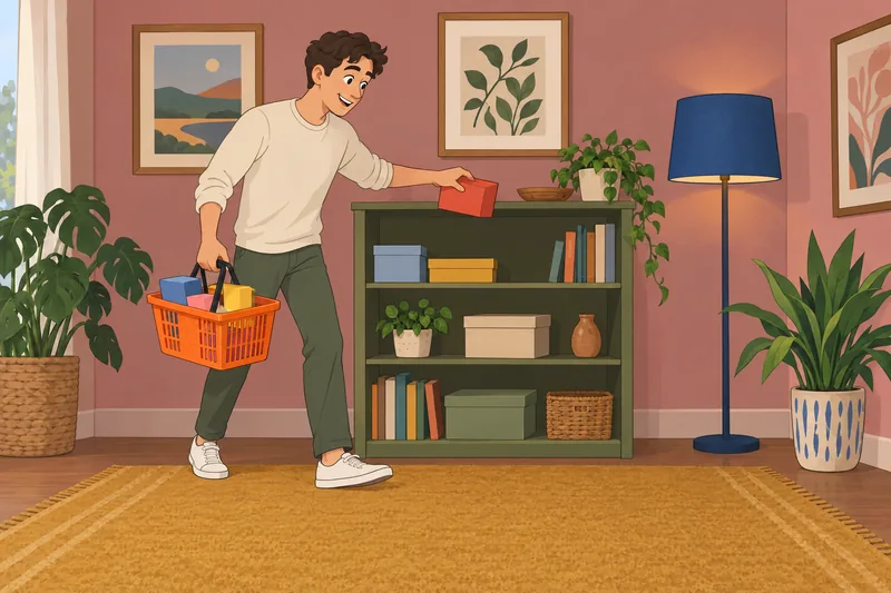 Hypomania Checklist (HCL-32) beside a shopping basket.