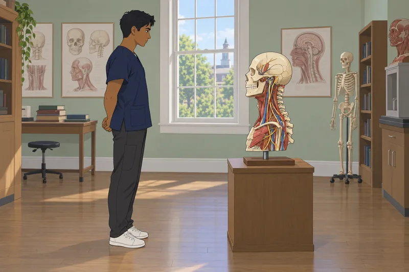 El cuestionario de anatomía guía una revisión clínica.