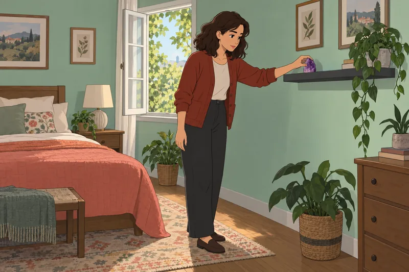 Healing Quiz shows a thoughtful amethyst pause.