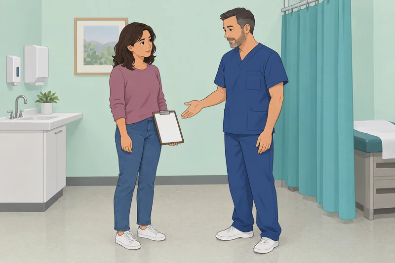 Aquí aparece el cuestionario de salud.