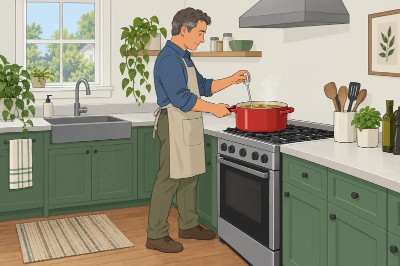 Healthy Food Quiz shows a cook balancing portions.