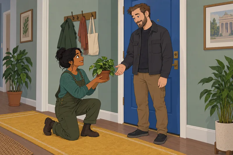 Healthy Friendship Quiz: friends share a spare key.
