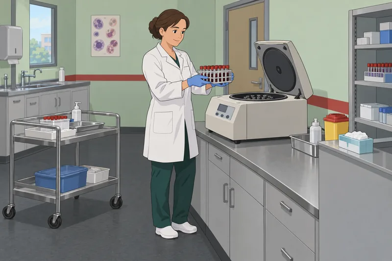El cuestionario de hematología durante microscopía.