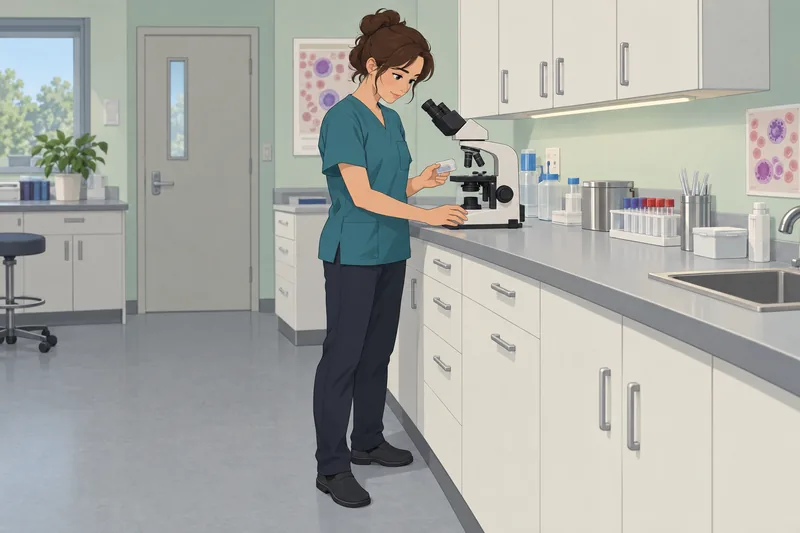 El cuestionario de hematología aparece en laboratorio.