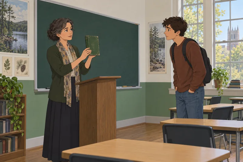 Henry David Thoreau anchors a classroom quiz.