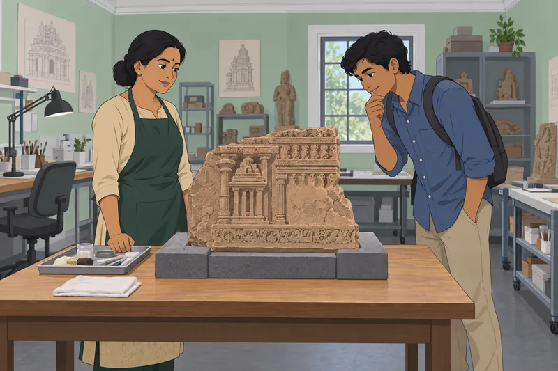 Una escena: cuestionario sobre el patrimonio.