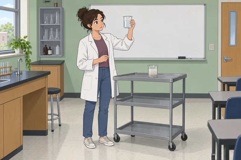Heterogeneous and Homogeneous: a learner compares beakers.