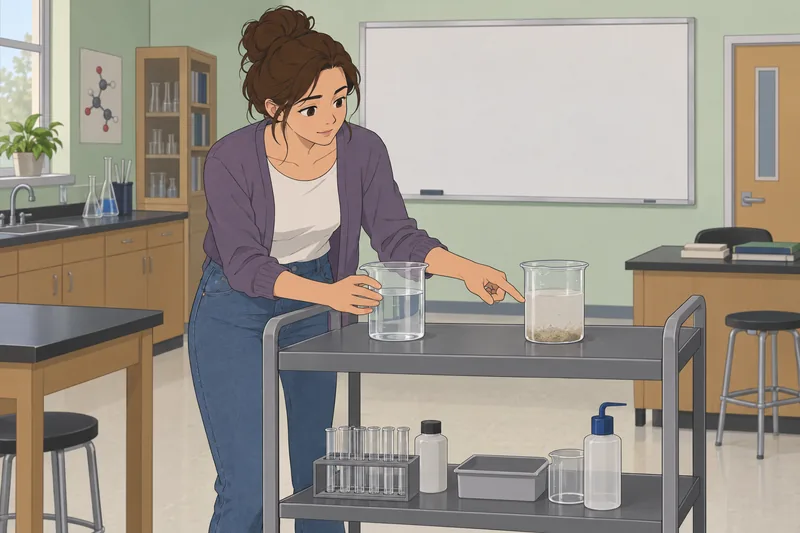 El cuestionario sobre mezclas compara dos vasos.