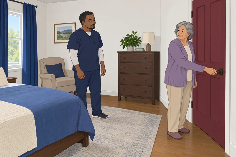 HHA Quiz shows safe mobility practice.