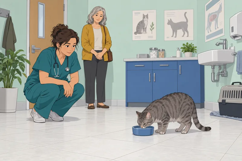 HHHHHMM Scale Quiz shows a vet observing hydration.
