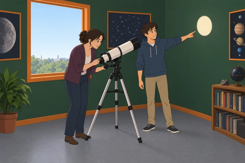Repaso del cuestionario de ciencias con telescopio.