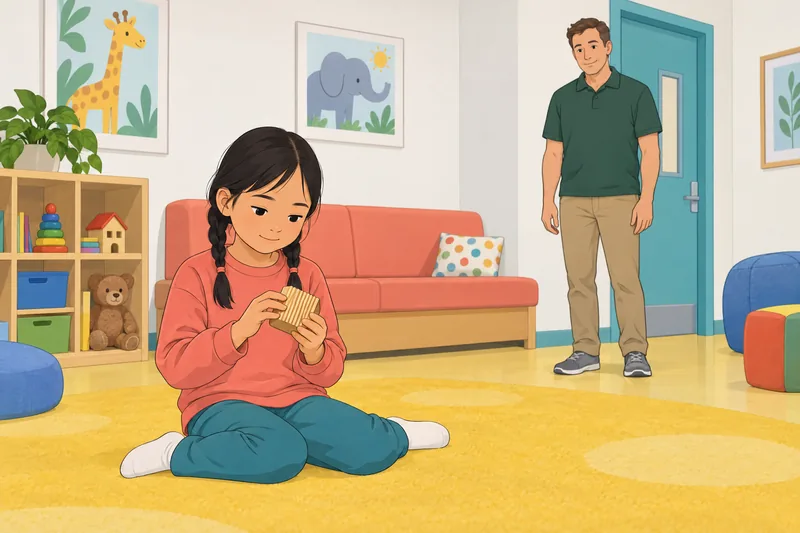 Highly Sensitive Child reads near a closed door.