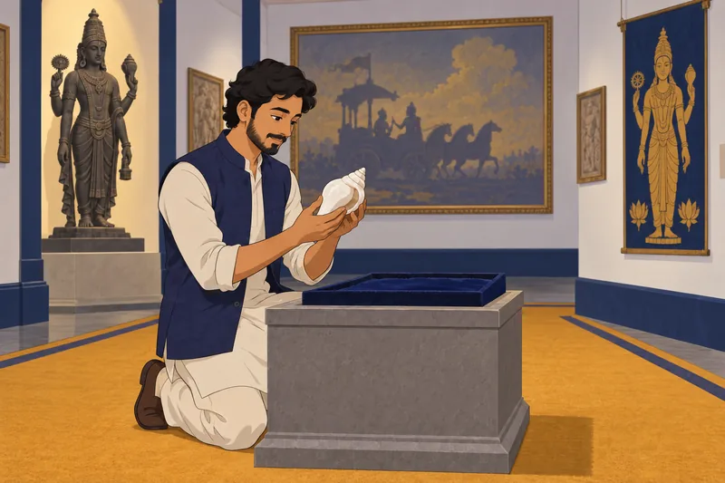 Hindu Mythology Quiz shows an epic scroll study.