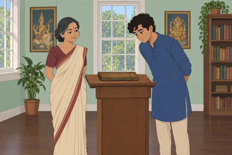 cuestionario sobre hinduismo muestra un libro sagrado.