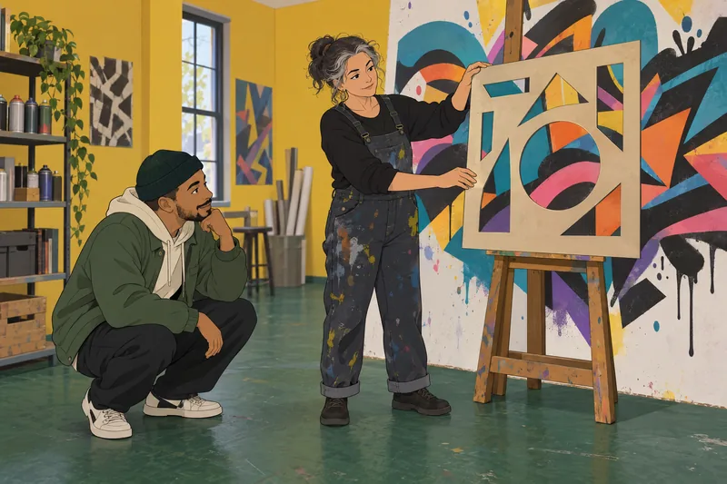 Hip Hop Quiz explores graffiti in a workshop.