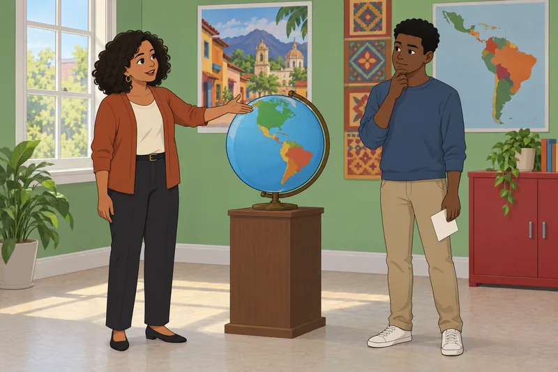 Hispanic Heritage Month quiz unfolds in class.