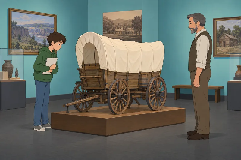 El cuestionario de historia observa un vagón.