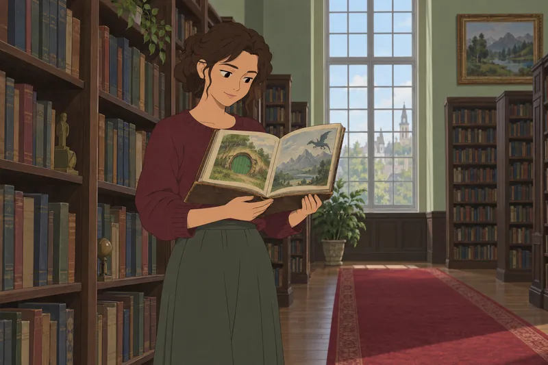 Hobbit Quiz shows a reader studying.