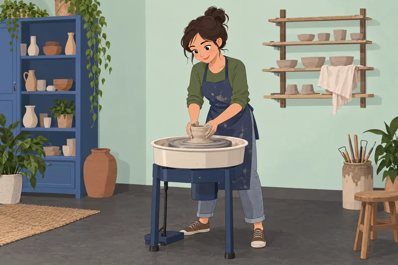 Hobby Quiz shows a beginner shaping clay.