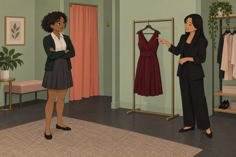 El cuestionario sobre vestidos muestra un estilo elegido.