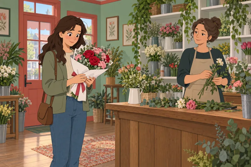Hopeless Romantic Quiz shows a small bouquet.