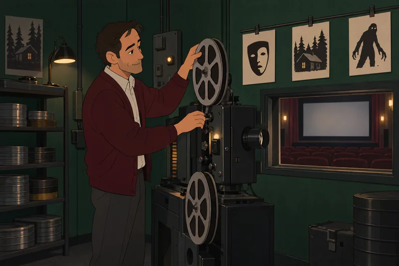 Quiz de películas aparece en una pantalla escolar.