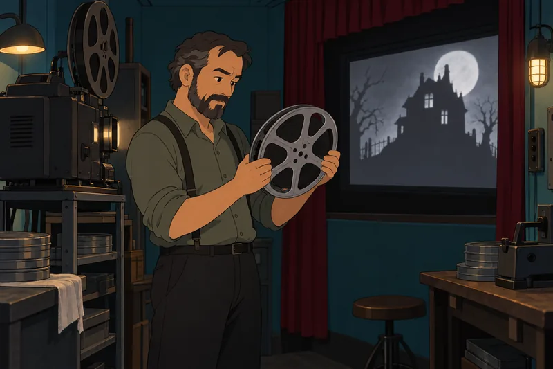 An archivist prepares a Horror Movie Quiz.