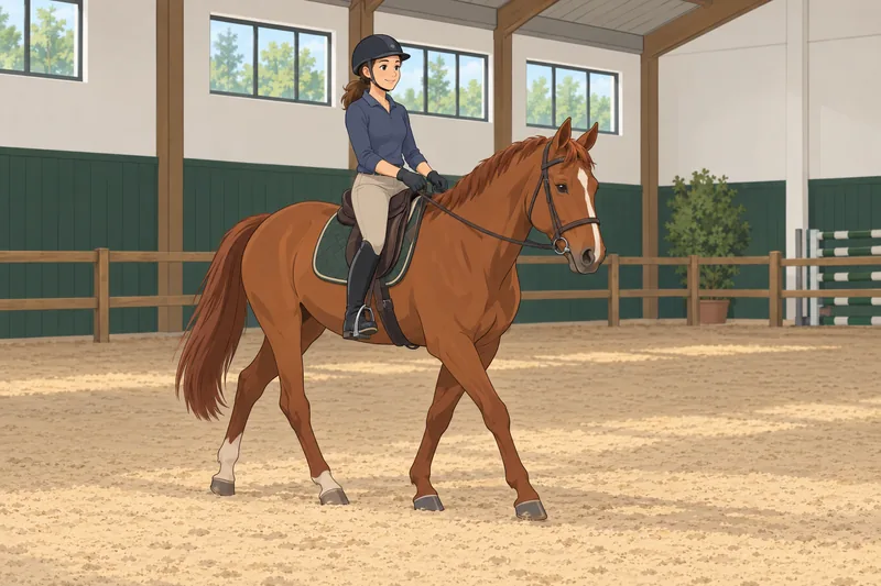 Horse Riding Quiz in an indoor arena.