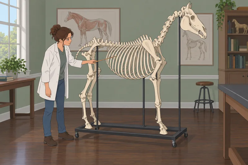 El cuestionario sobre el muestra huesos equinos.