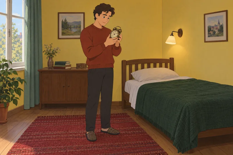 El cuestionario sobre artículos muestra un dormitorio.