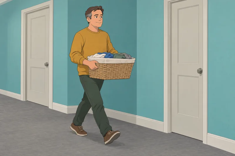 How Active Am: a man carries a basket.
