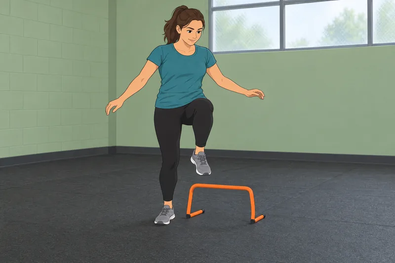 How Active Am: a woman clears a hurdle.
