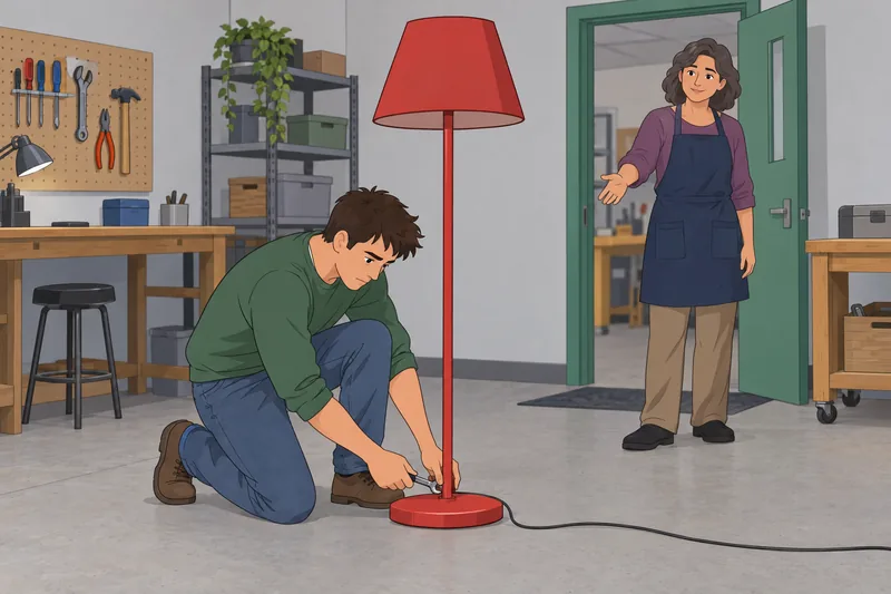 Counterdependency Scale Test shows one person repairing alone.