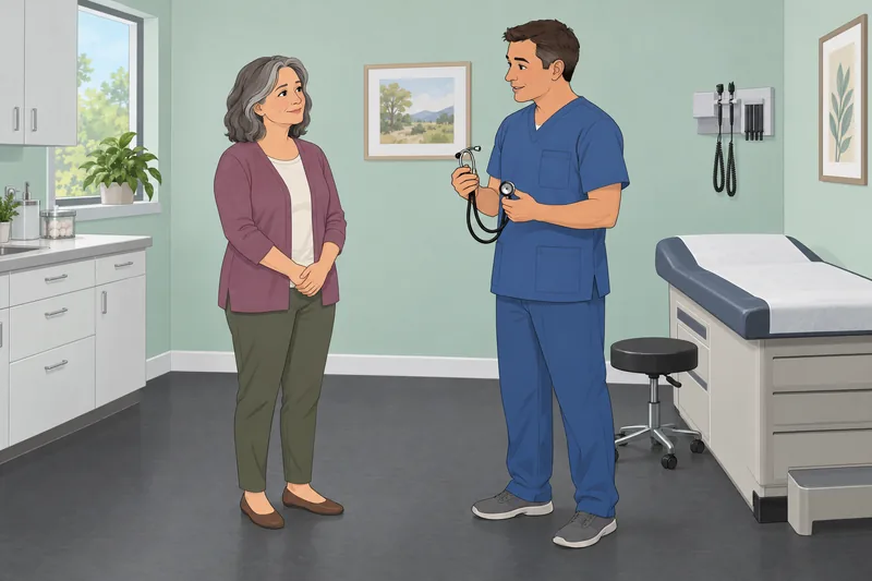 How Healthy Am: a calm clinic care moment.
