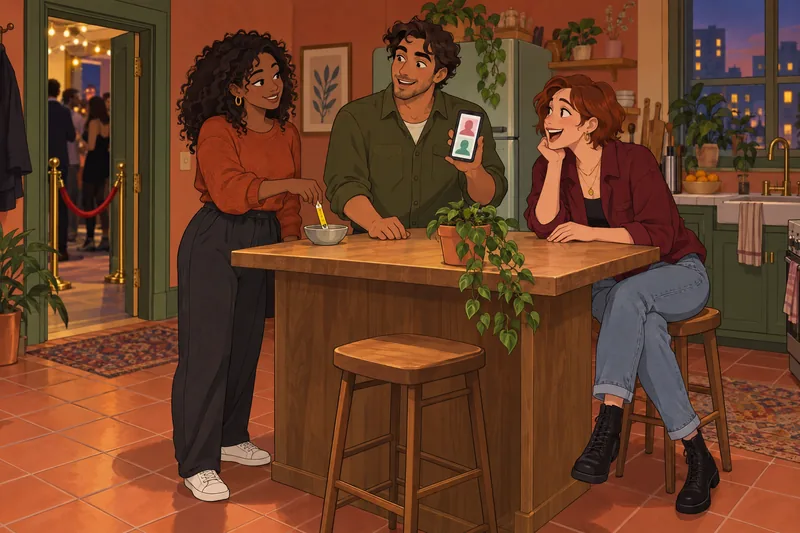 How Innocent Are You Quiz: Friends talk indoors.