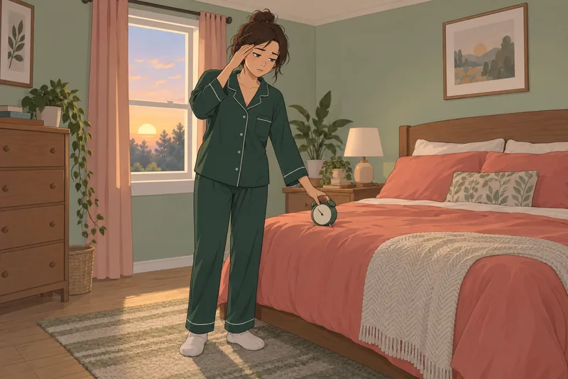 ¿Cuántas horas debo? Una mujer despierta.
