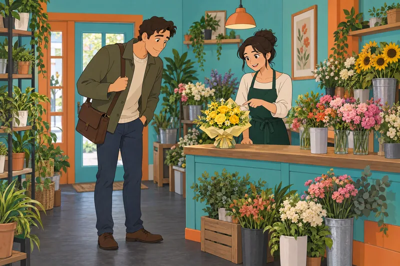 How Many People notice his thoughtful bouquet.