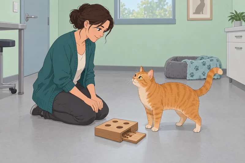 cuestionario ¿Qué tan: el gato resuelve un rompecabezas.