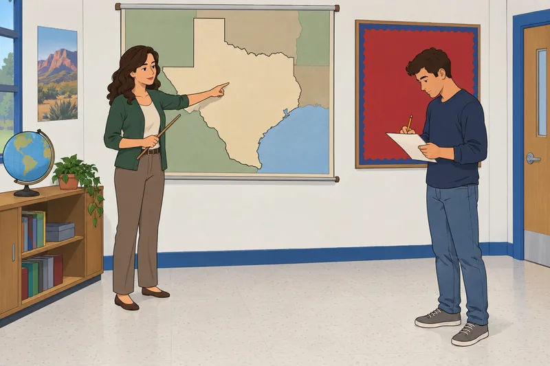 How Texan Are appears in a map lesson.