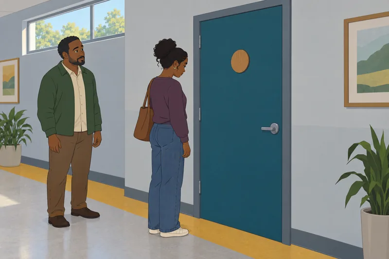cuestionario sobre cómo: pausa ante la puerta.