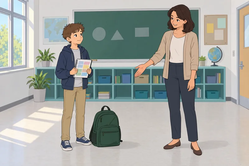 cuestionario cómo sobrevivir: una alumna ordena su casillero.