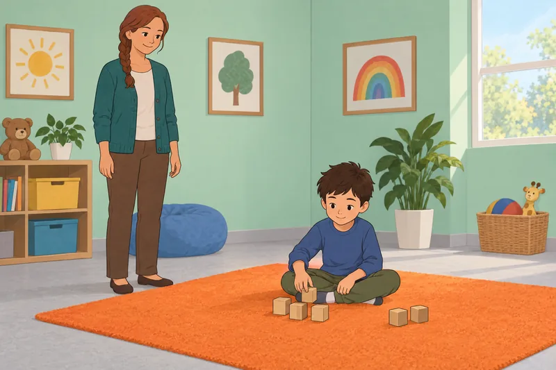 cuestionario cómo saber: niña construye torre de bloques.