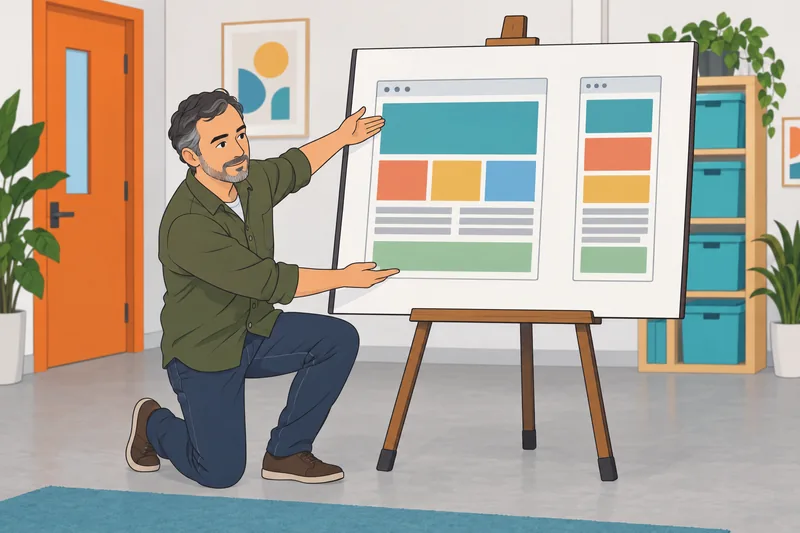 HTML and CSS: a developer checks responsive blocks.