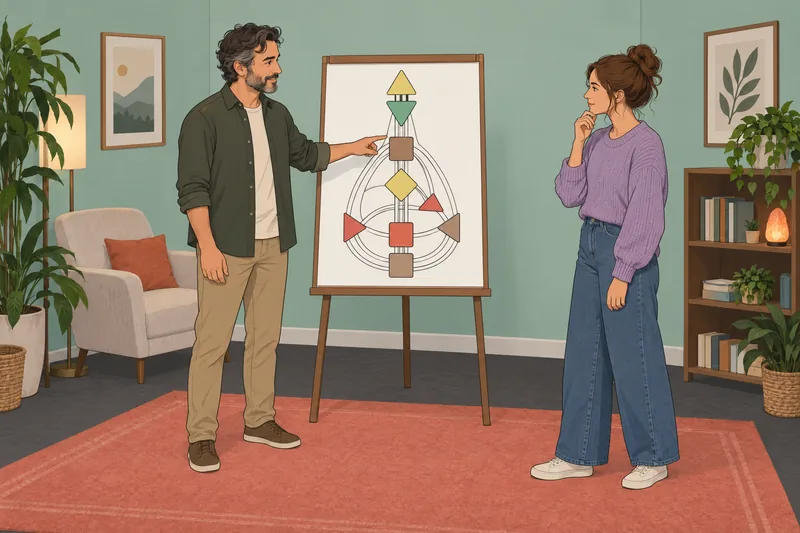Human Design Test: visitor studies a geometric profile.