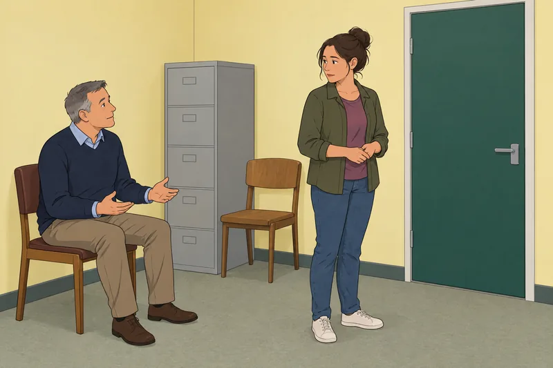 Human Trafficking Quiz shows a private safety conversation.