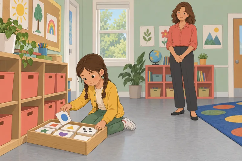 Hyperlexia Quiz shows a child sorting symbol cards.